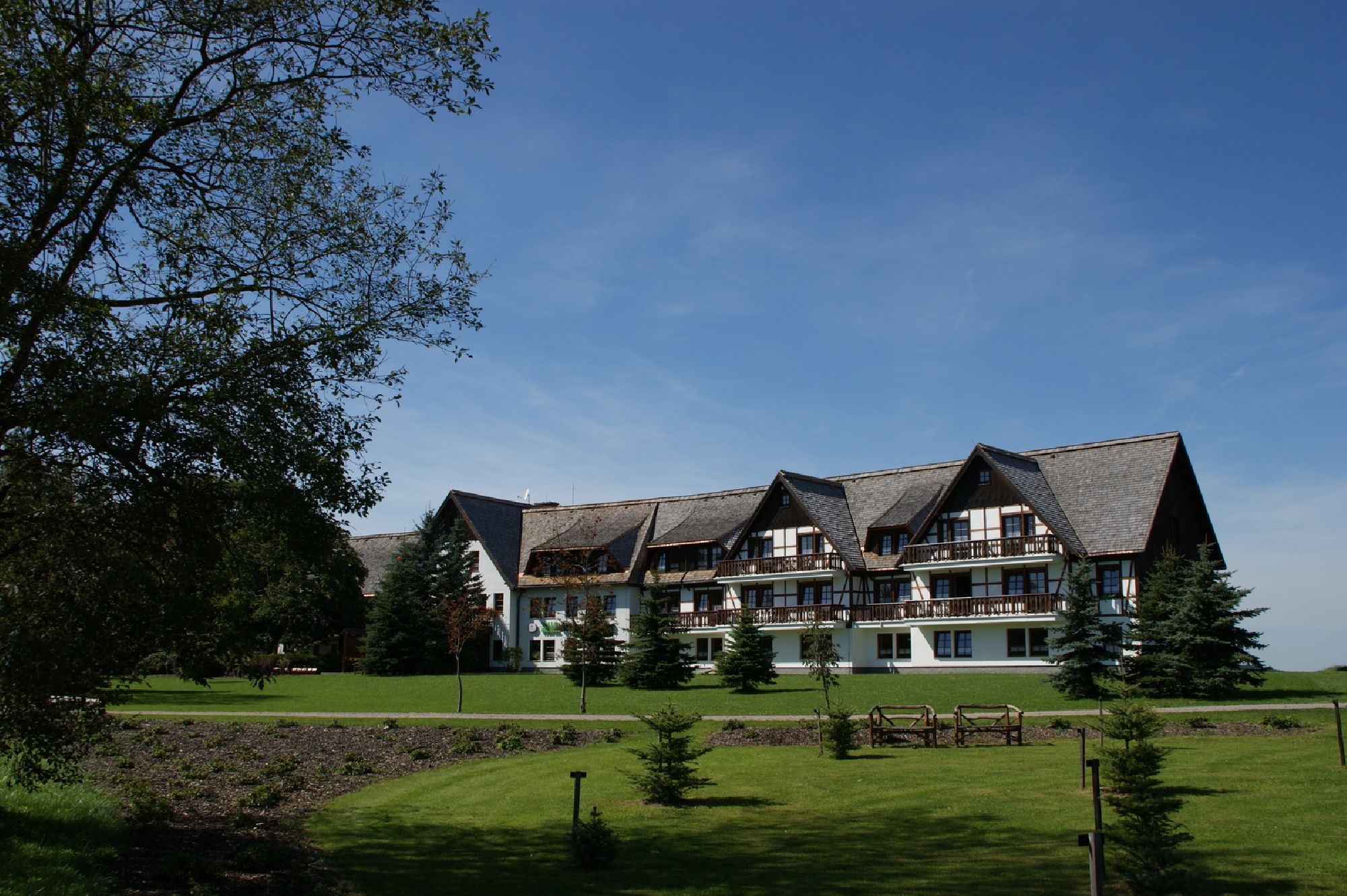 Start der Etappe am Waldhotel Kreuztanne