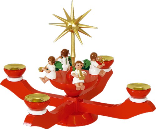 Richard Glässer Adventsleuchter,rot Richard Glässer Adventsleuchter, rot