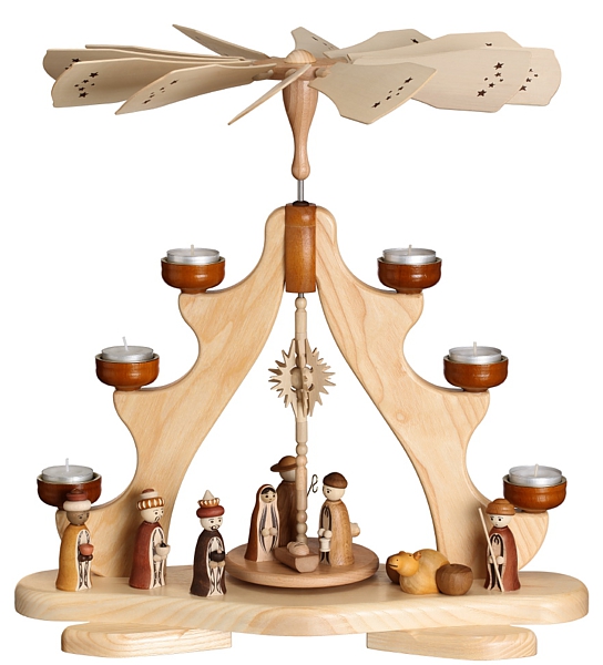 Teelichtpyramide Christi Geburt Teelichtpyramide Christi Geburt