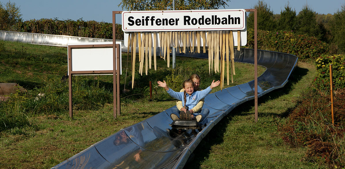Fahrt mit der Sommerrodelbahn Seiffen